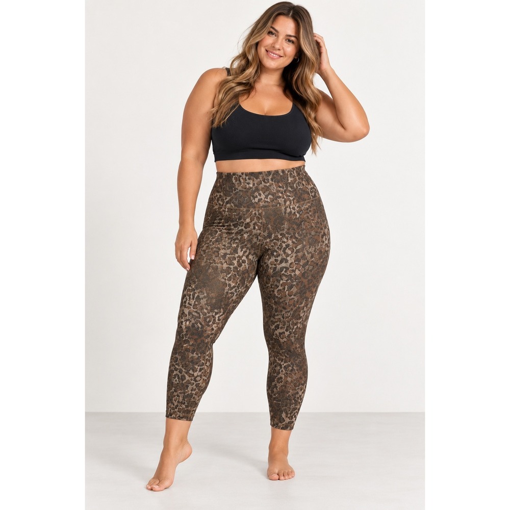 Lululemon Align High-Rise Crop 23 Truleopard Max Brown Multi LW5DMS Size 18